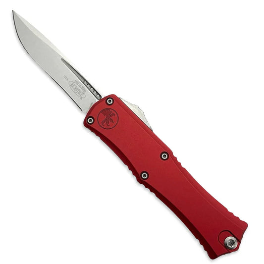 Microtech Hera II Mini Red Recurve Stonewash Out the Front Knife