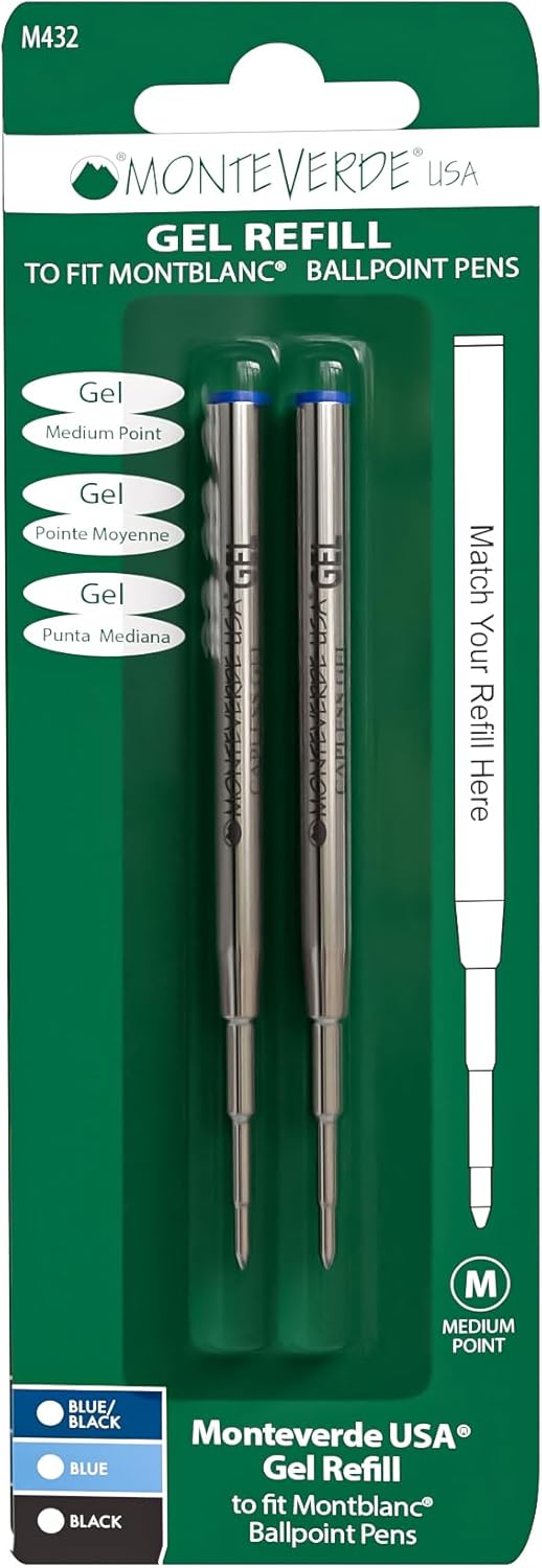 Monteverde Capless Gel Refill (to fit Montblanc), Medium Point