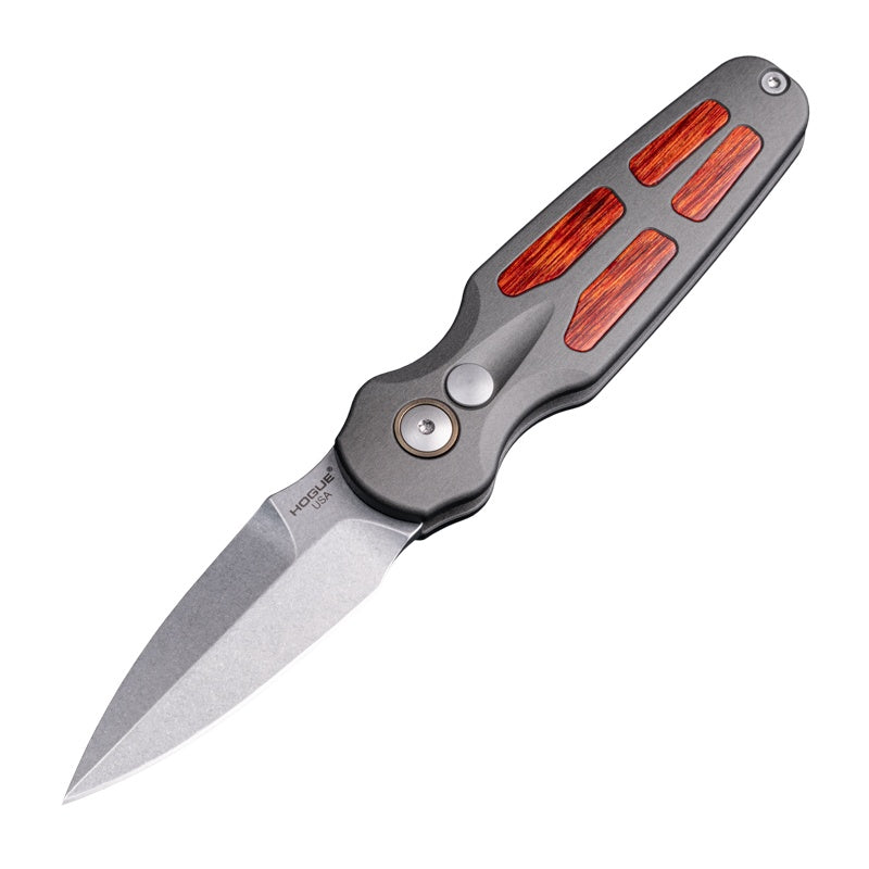Hogue Ballista II Automatic Knife - Magnacut Bayonet Blade w/ Inlaid Handles