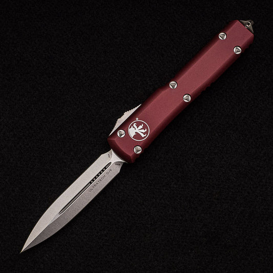 Microtech Ultratech Merlot Stonewash Standard Out the Front