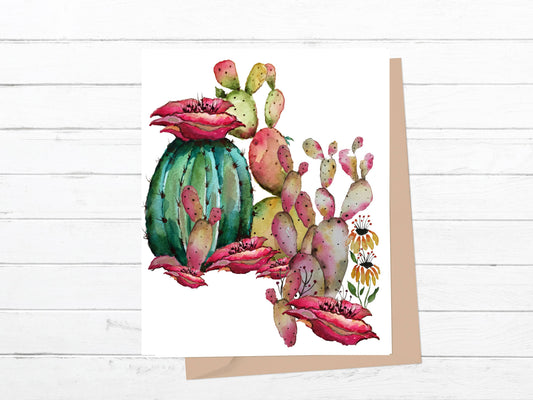 Blooming Cactus Greeting Card
