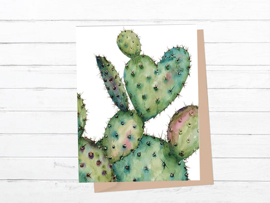 Valentine Cactus Greeting Card