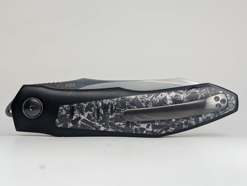 *Consignment* A2 Colab' A11 Front Flipper with Silver Shred Inlay Liner Lock Folding Knife