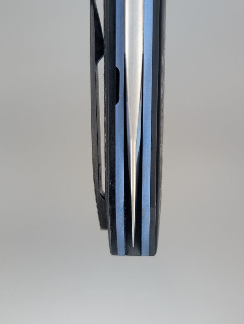 *Consignment* A2 Colab' A11 Front Flipper with Silver Shred Inlay Liner Lock Folding Knife