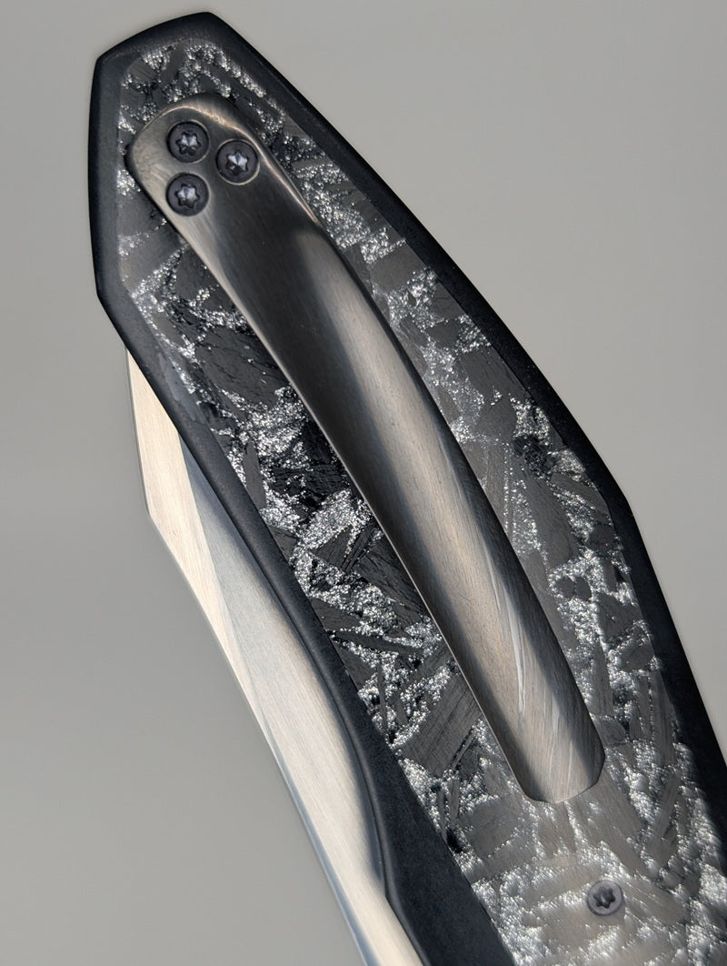*Consignment* A2 Colab' A11 Front Flipper with Silver Shred Inlay Liner Lock Folding Knife
