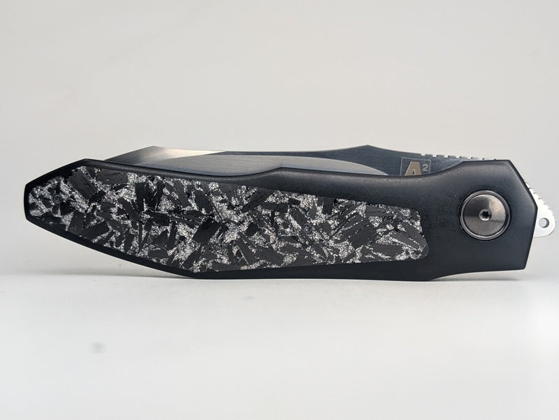 *Consignment* A2 Colab' A11 Front Flipper with Silver Shred Inlay Liner Lock Folding Knife
