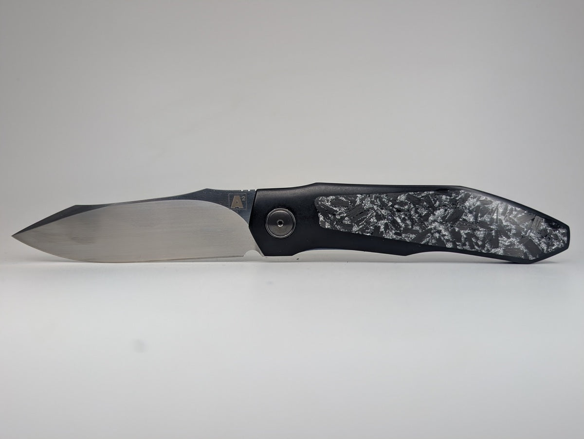*Consignment* A2 Colab' A11 Front Flipper with Silver Shred Inlay Liner Lock Folding Knife