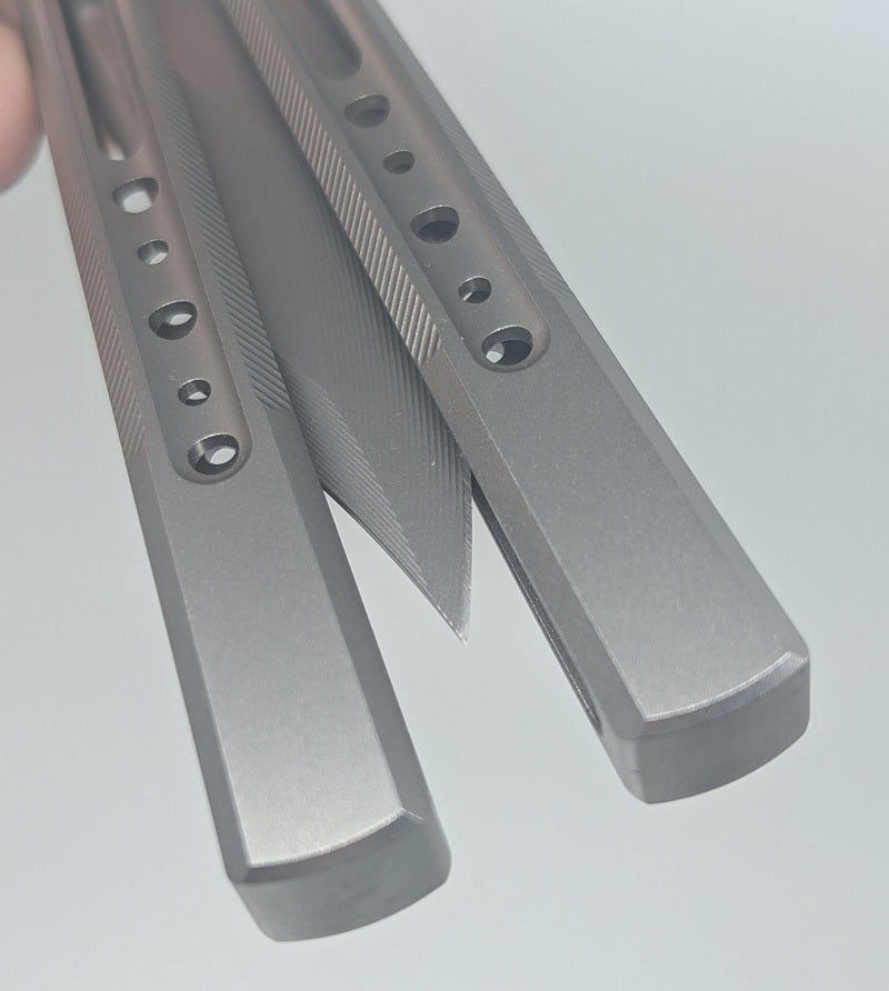 A51 Projects V3 Pluto Titanium Channeled Live Blade Balisong