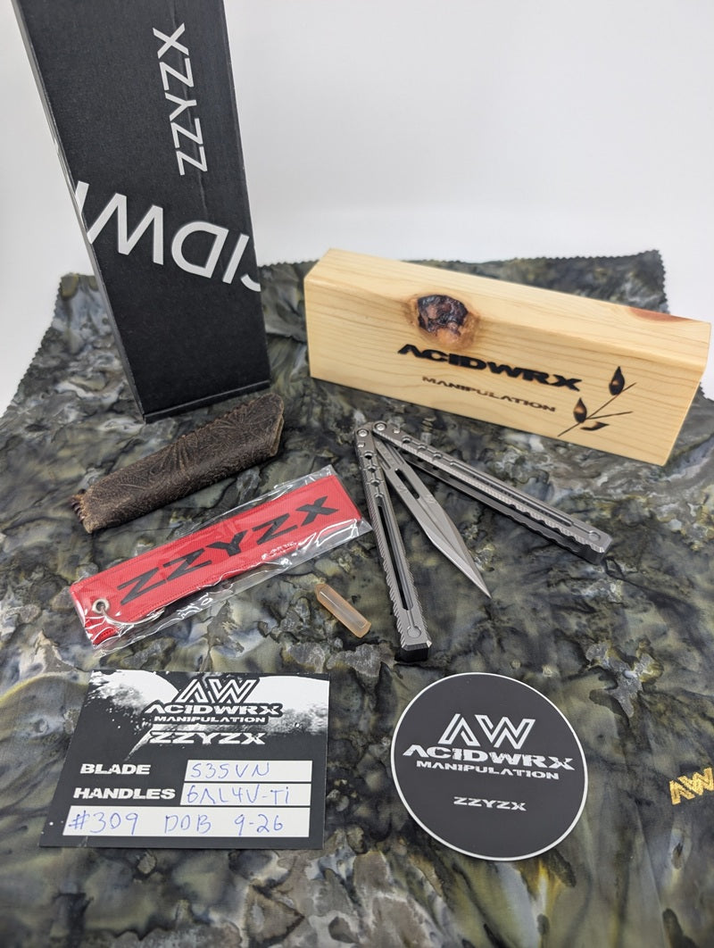 AcidWrx ZZYZX "Judas" Live Blade Balisong #309