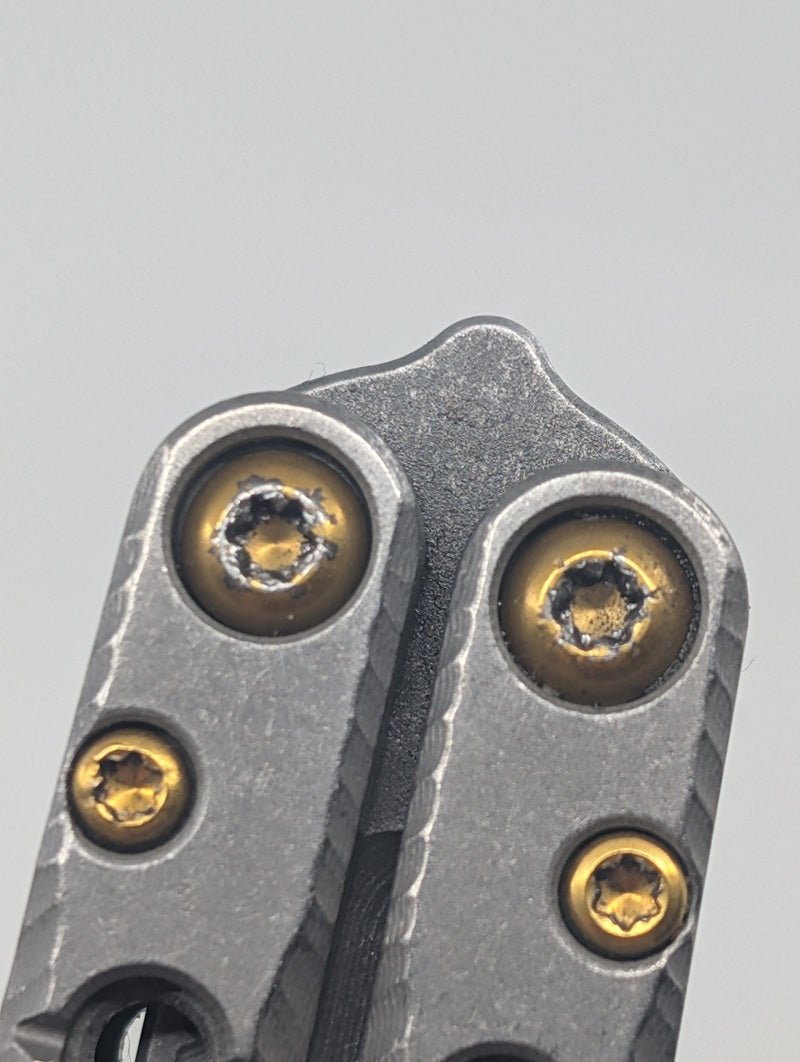 *Consignment* ACIDWRX ZZYZX "Abyss" Channeled Titanium Live Blade Balisong