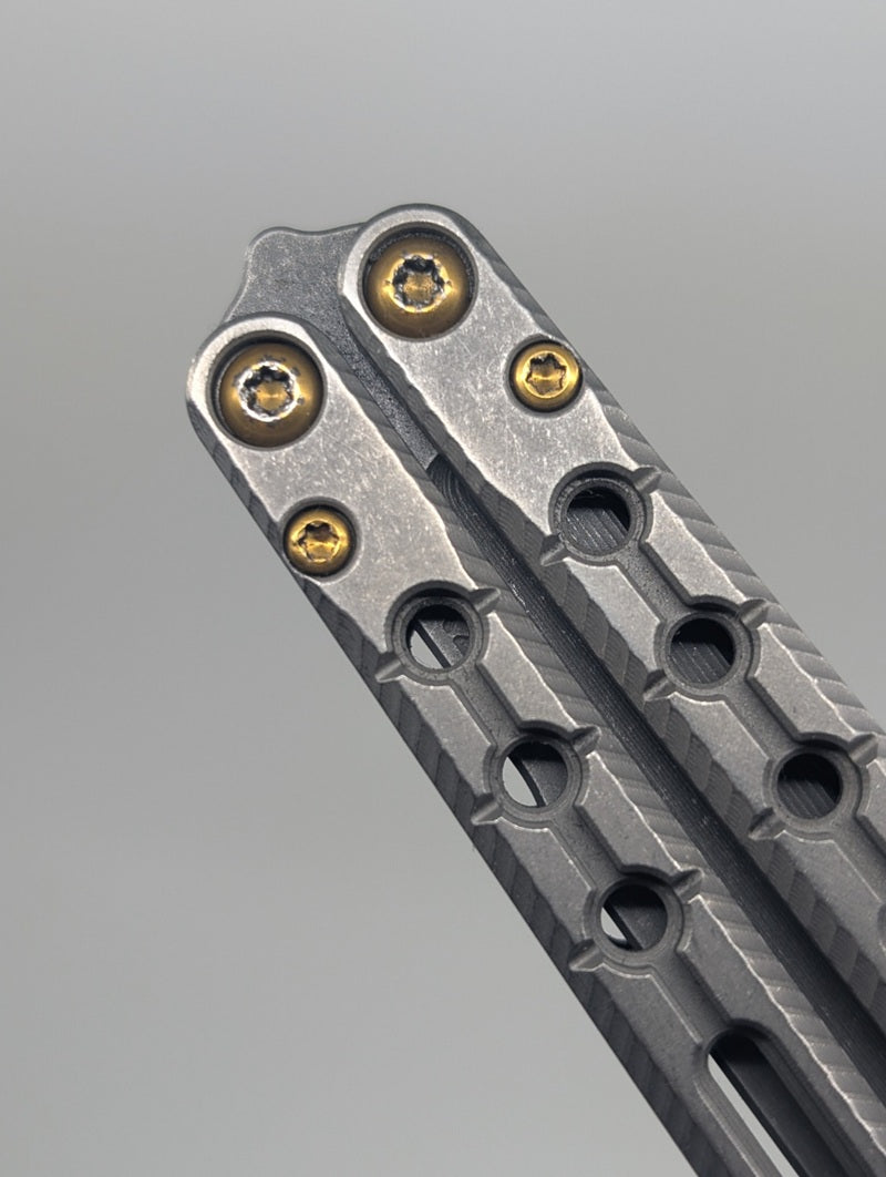 *Consignment* ACIDWRX ZZYZX "Abyss" Channeled Titanium Live Blade Balisong