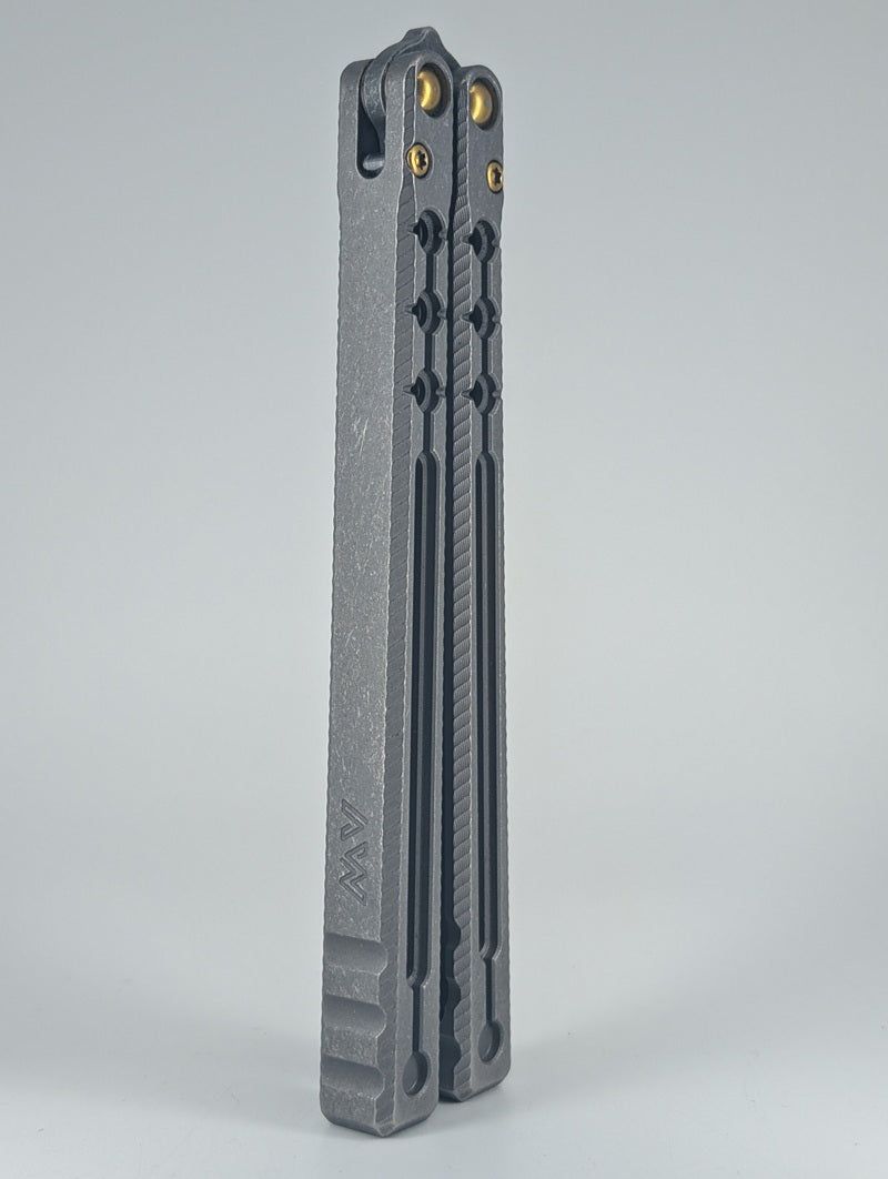*Consignment* ACIDWRX ZZYZX "Abyss" Channeled Titanium Live Blade Balisong