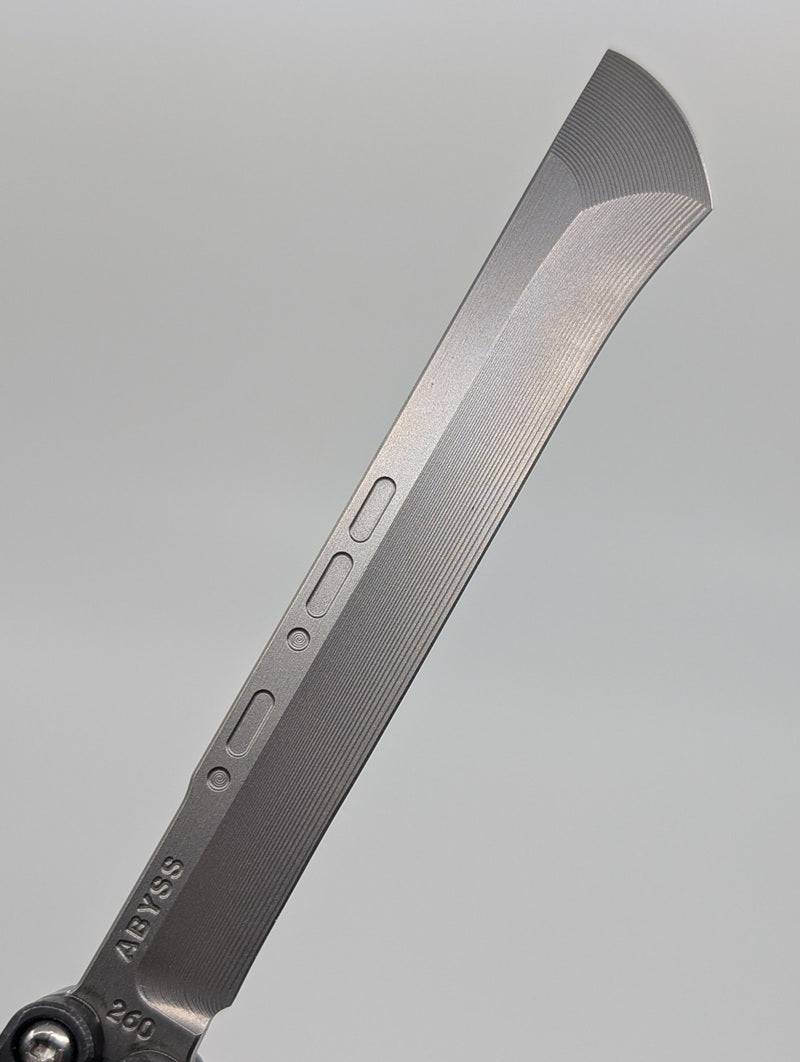 AcidWrx ZZYZX Abyss Channeled Titanium False Edge Balisong