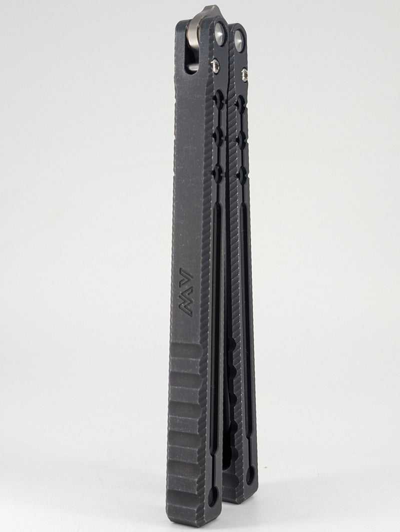 AcidWrx ZZYZX Abyss Channeled Titanium False Edge Balisong