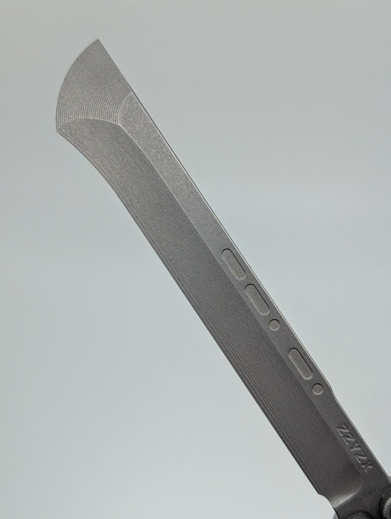 AcidWrx ZZYZX Abyss Channeled Titanium False Edge Balisong
