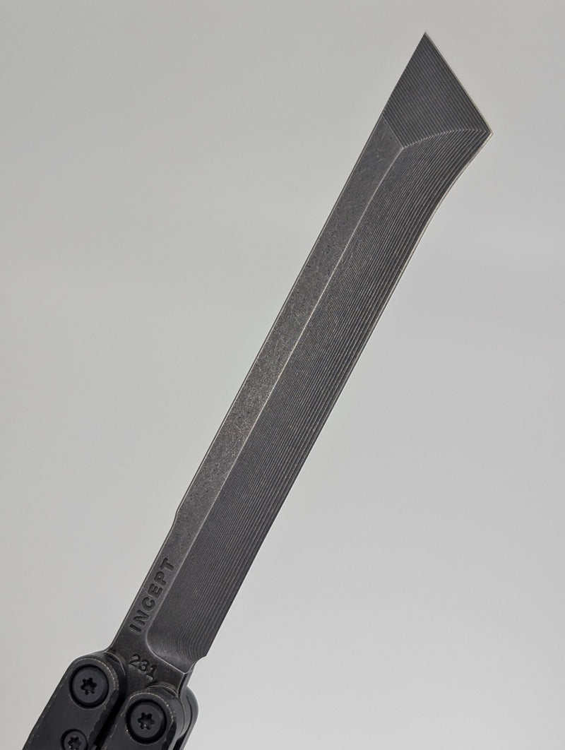 AcidWrx Incept Channeled Titanium False Blade Balisong Trainer