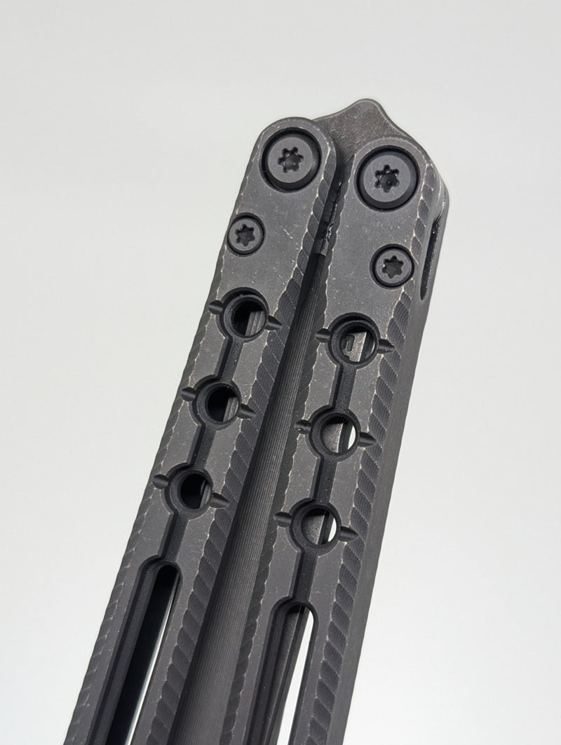 AcidWrx Incept Channeled Titanium False Blade Balisong Trainer