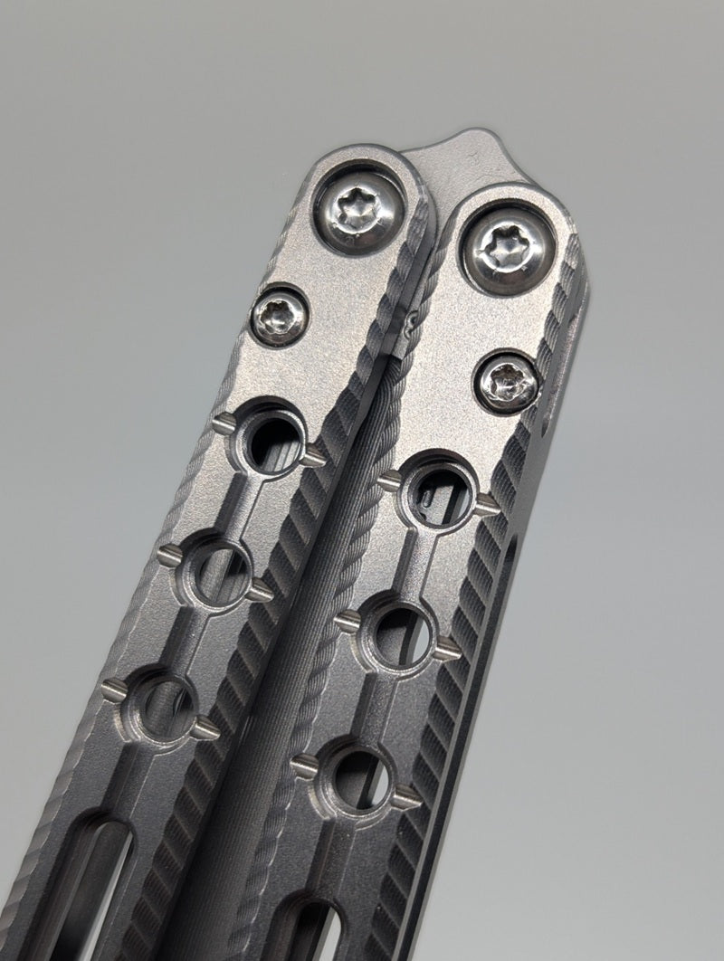 AcidWrx Incept Channeled Titanium False Blade Balisong Trainer