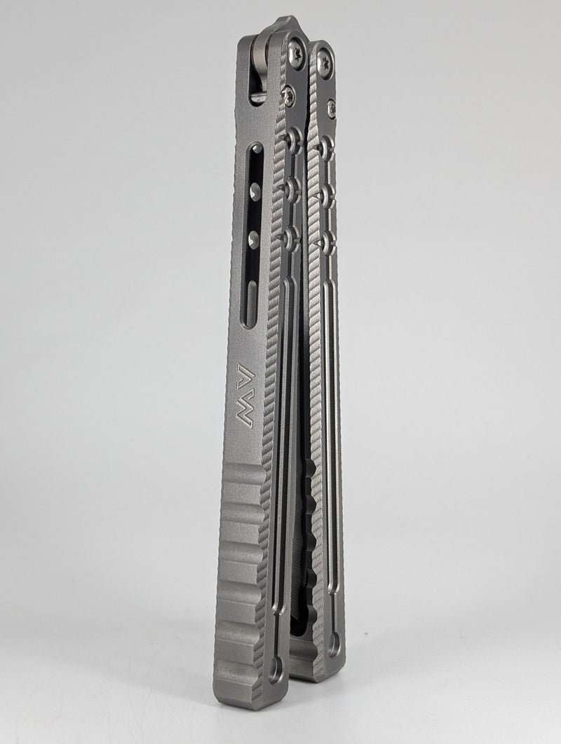 AcidWrx Incept Channeled Titanium False Blade Balisong Trainer