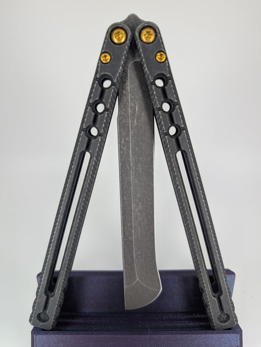 *Consignment* Acidwrx ZZYZX Abyss Black Ti Live Blade Balisong