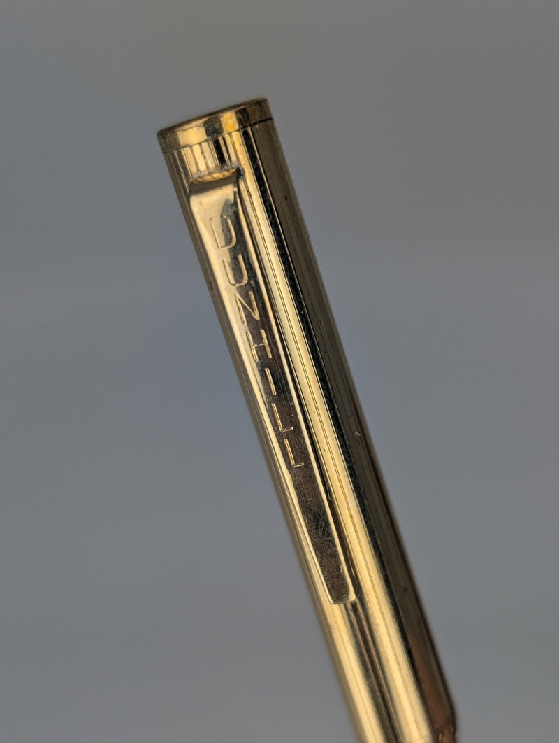 *Consignment* Alfred Dunhill Pinstriped Rolled Gold Rollerball Pen