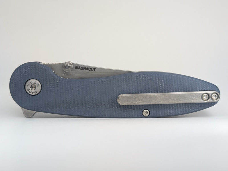 *Consignment* American Blade Works Model 1 Blue Magnacut Liner Lock Folding Knife