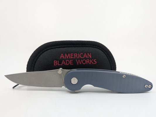 *Consignment* American Blade Works Model 1 Blue Magnacut Liner Lock Folding Knife