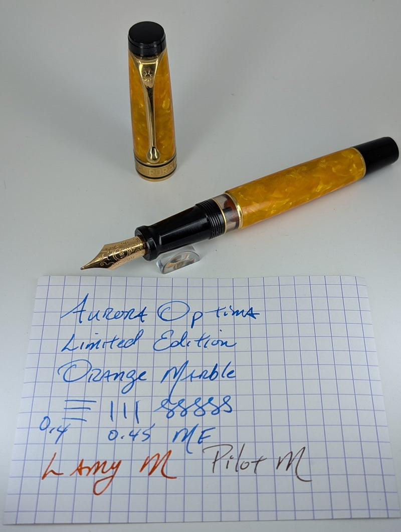 *Consignment* Aurora Optima Sole Limited Edition Fountain Pen 18k Gold Medium Nib