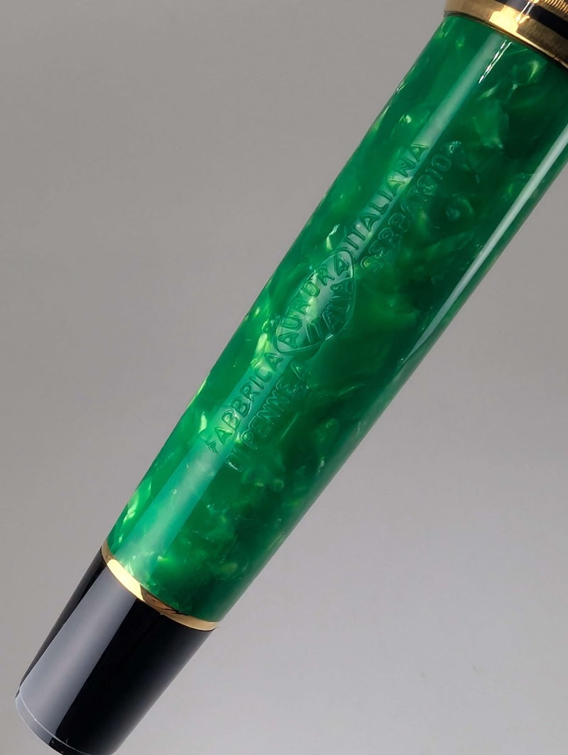 *Consignment* Aurora Primavera Green Pen / Pencil Set / Fountain Pen 18k Medium Nib