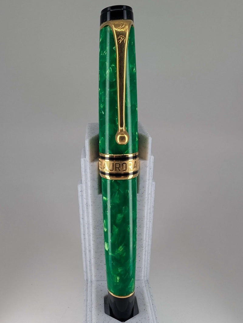 *Consignment* Aurora Primavera Green Pen / Pencil Set / Fountain Pen 18k Medium Nib