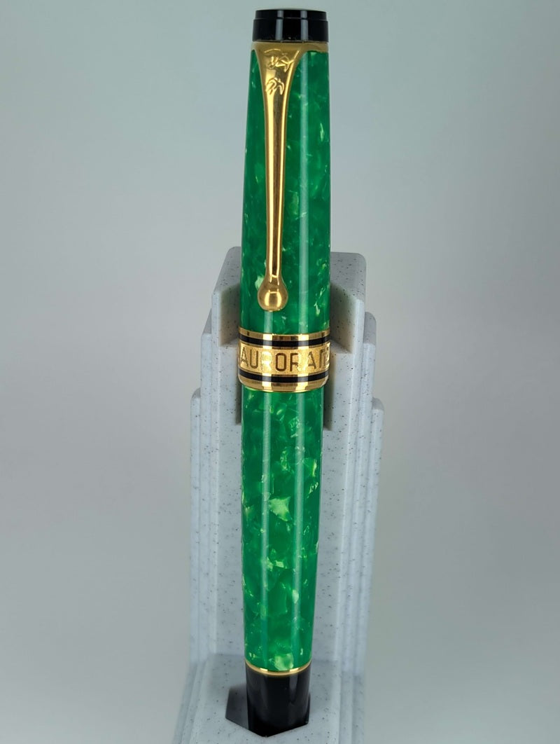 *Consignment* Aurora Primavera Green Pen / Pencil Set / Fountain Pen 18k Medium Nib