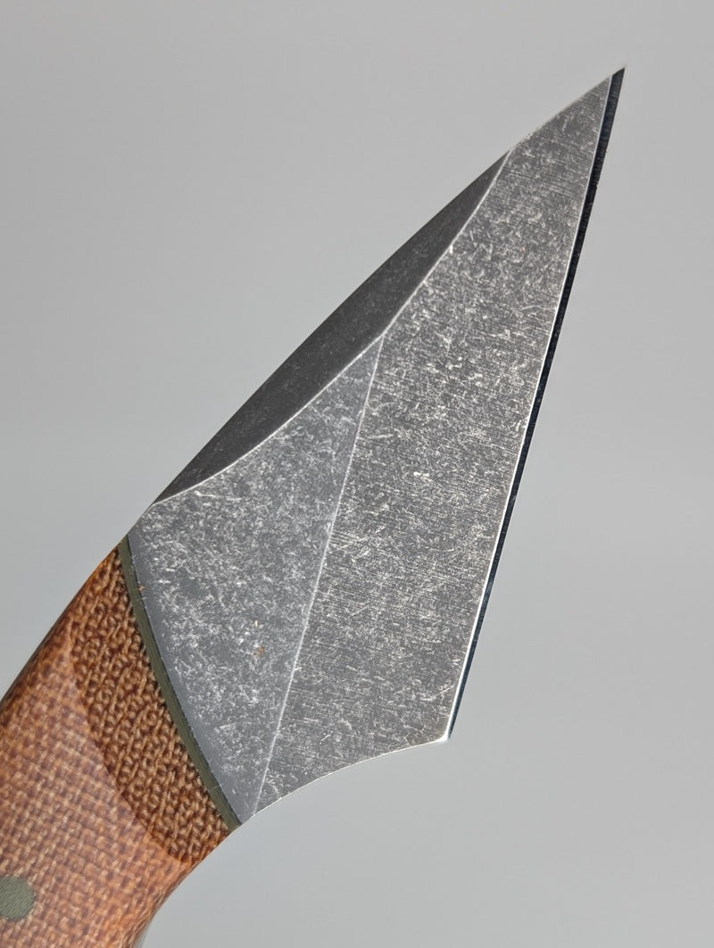 *Consignment* Ben Krein Kiridashi Custom Fixed Blade Nitro-V Chisel Grind
