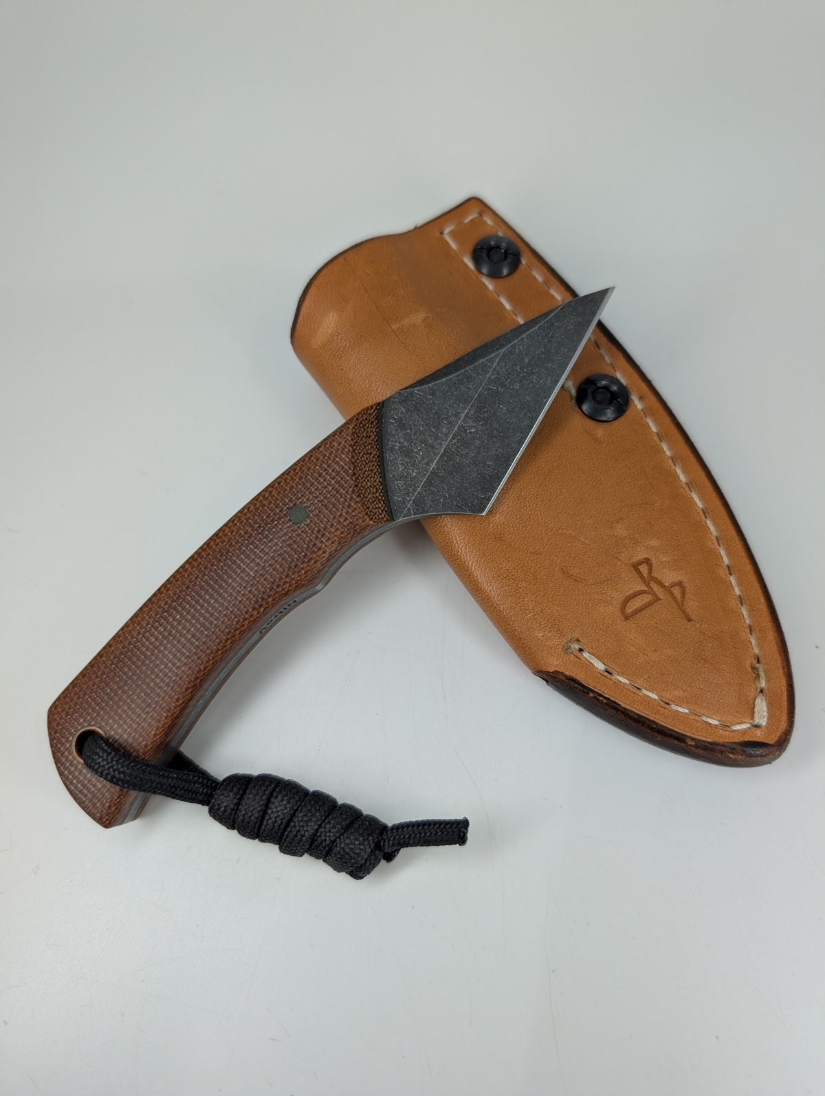 *Consignment* Ben Krein Kiridashi Custom Fixed Blade Nitro-V Chisel Grind