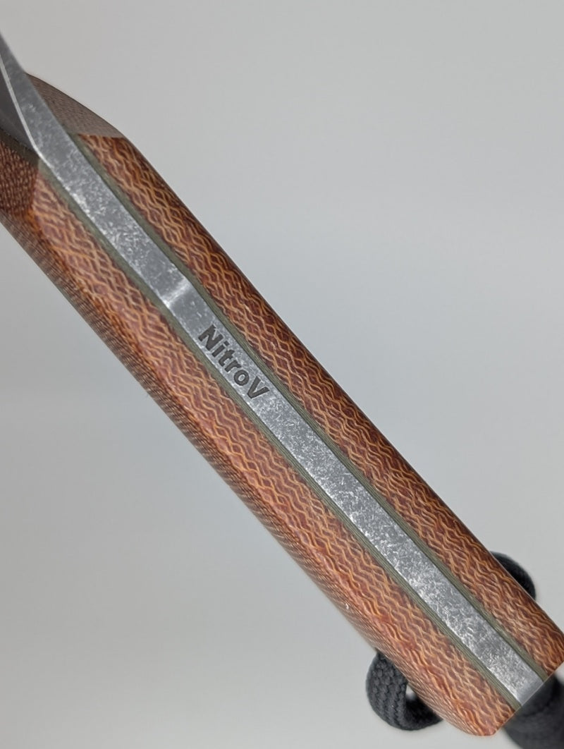 *Consignment* Ben Krein Kiridashi Custom Fixed Blade Nitro-V Chisel Grind