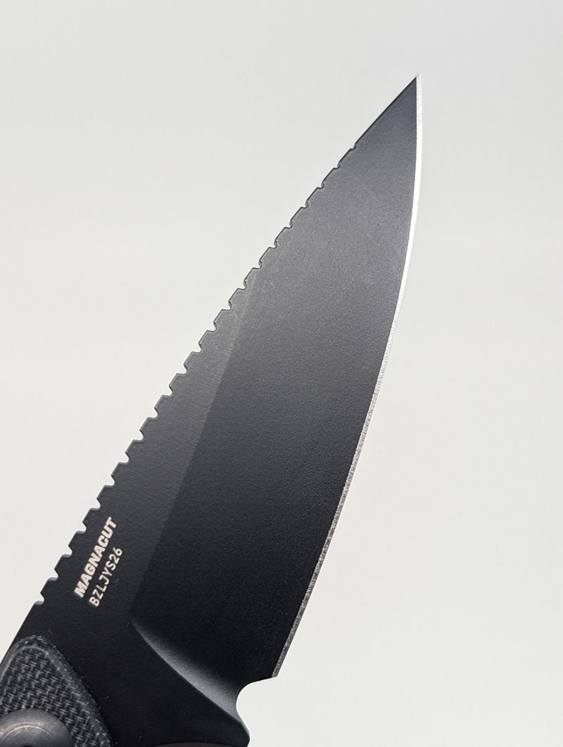 *Consignment* Benchmade Dacian Black Micarta Spear Point Magnacut Fixed Blade Knife