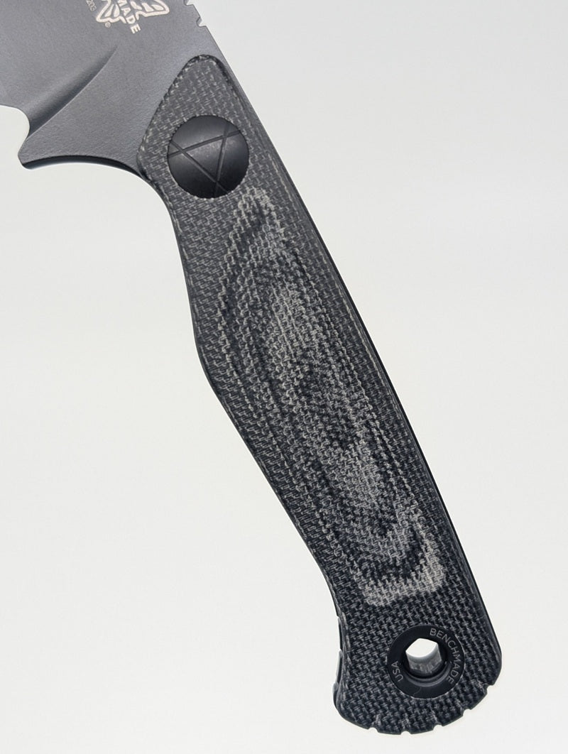 *Consignment* Benchmade Dacian Black Micarta Spear Point Magnacut Fixed Blade Knife