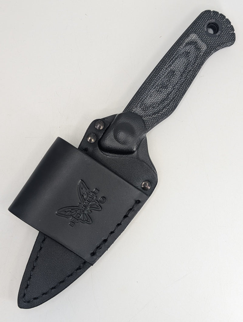 *Consignment* Benchmade Dacian Black Micarta Spear Point Magnacut Fixed Blade Knife