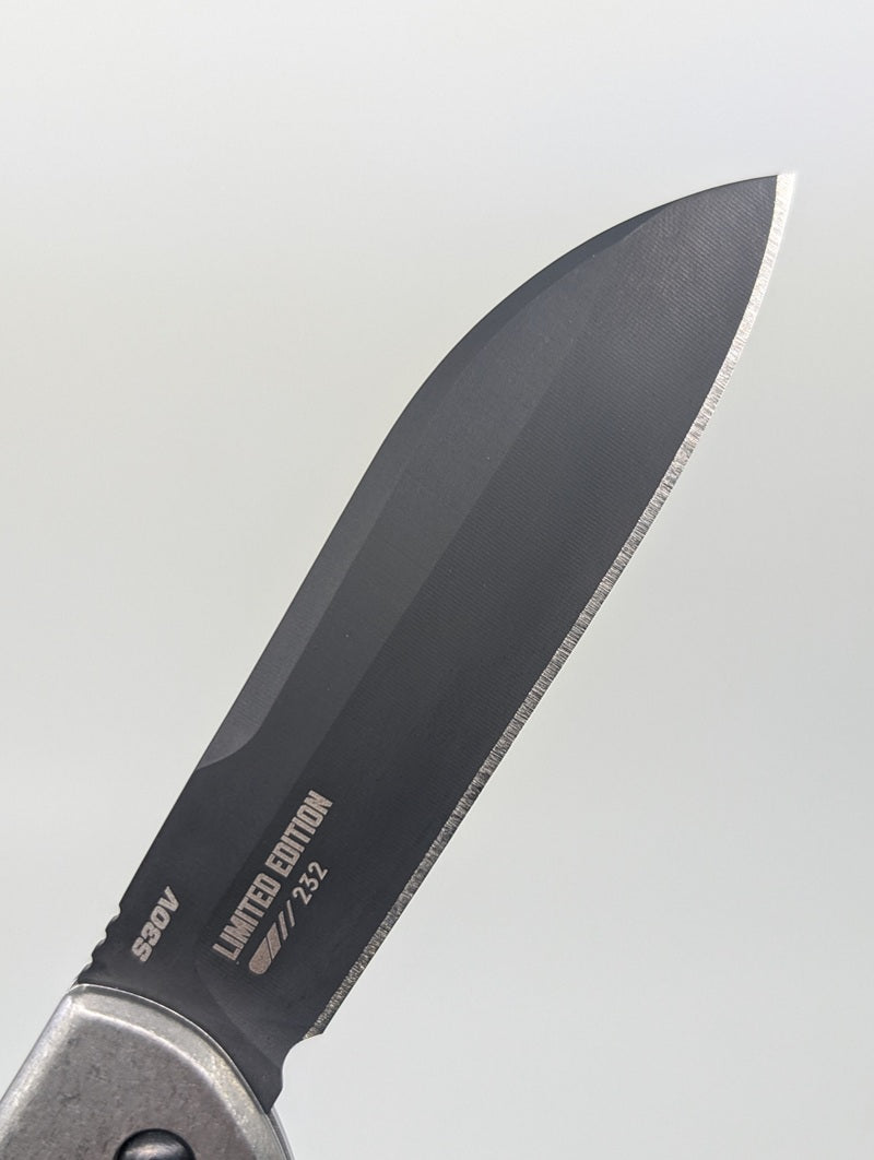 *Consignment* Benchmade 319 Proper Slip Joint Pocket Knife w/ Flytanium Titanium Scales and Leather Sleeve
