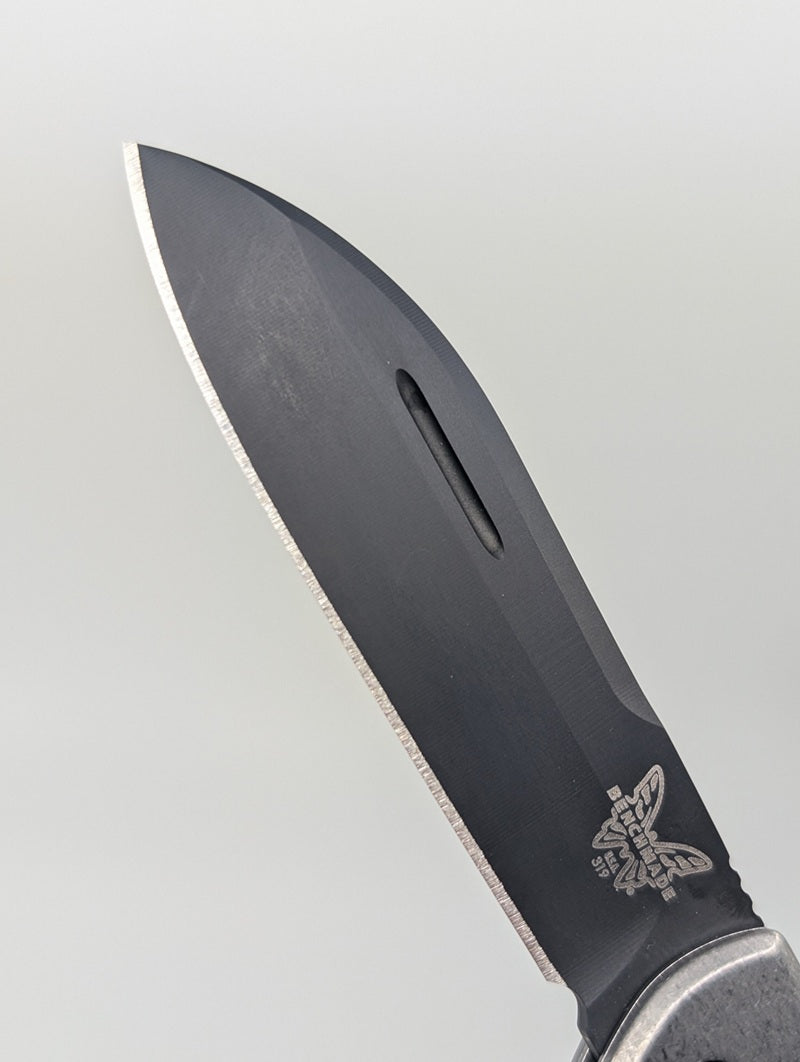 *Consignment* Benchmade 319 Proper Slip Joint Pocket Knife w/ Flytanium Titanium Scales and Leather Sleeve