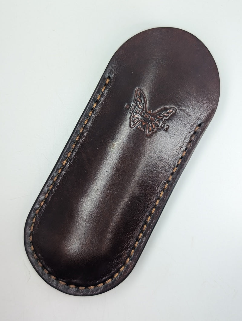*Consignment* Benchmade 319 Proper Slip Joint Pocket Knife w/ Flytanium Titanium Scales and Leather Sleeve