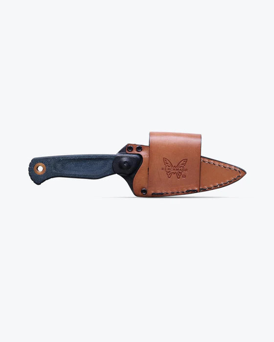 Benchmade Dacian Fixed Blade Knife w/ Leather and Kydex Sheath