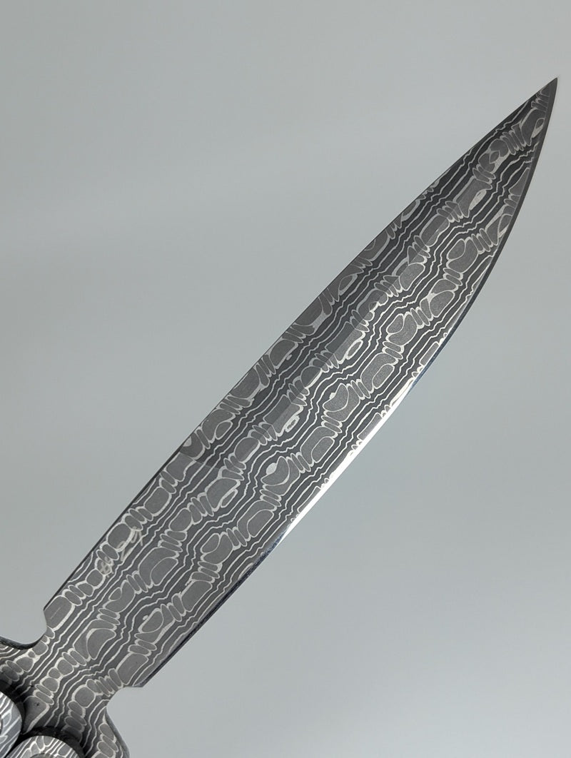 *Consignment* Benchmade Gold Class Reptilian Damascus Live Blade Balisong 42-101