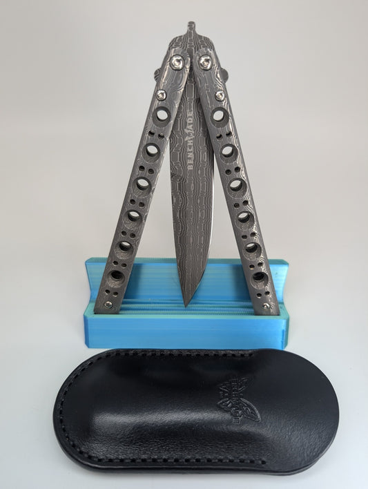 *Consignment* Benchmade Gold Class Reptilian Damascus Live Blade Balisong 42-101