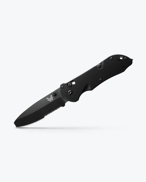 Benchmade Triage Black G-10 Blunt-Tip Axis Lock Folding Knife
