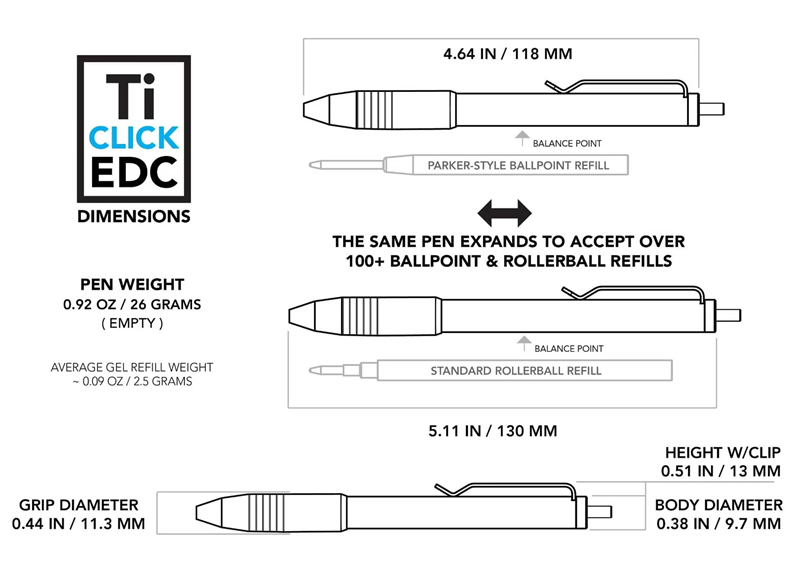 Big Idea Design EDC Bolt Action Ballpoint Pen