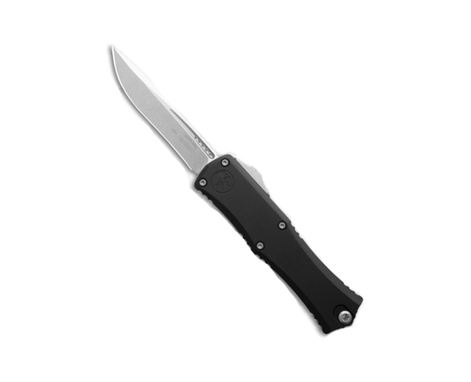 Microtech Hera II Mini Black Recurve Stonewash Out the Front Knife