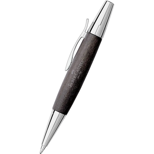 Faber-Castell E-Motion Black w/ Silver Ballpoint Pen Free Refill
