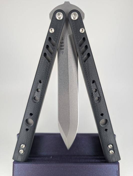 *Consignment* Bladerunner's Systems Replicant ALT Blade Black G10 Spear Live Blade Balisong