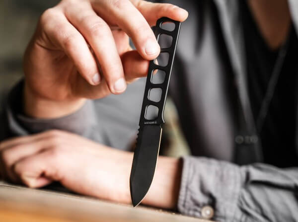 Boker Solingen BFF Packlite All Black Fixed Blade Knife