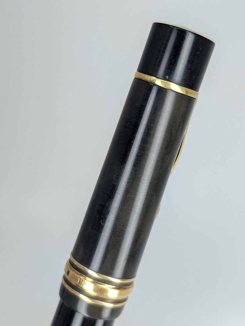 *Consignment* Brad Torelli Custom Montblanc 139 Black / Gold Fountain Pen 18k Gold Super Flex Medium Nib